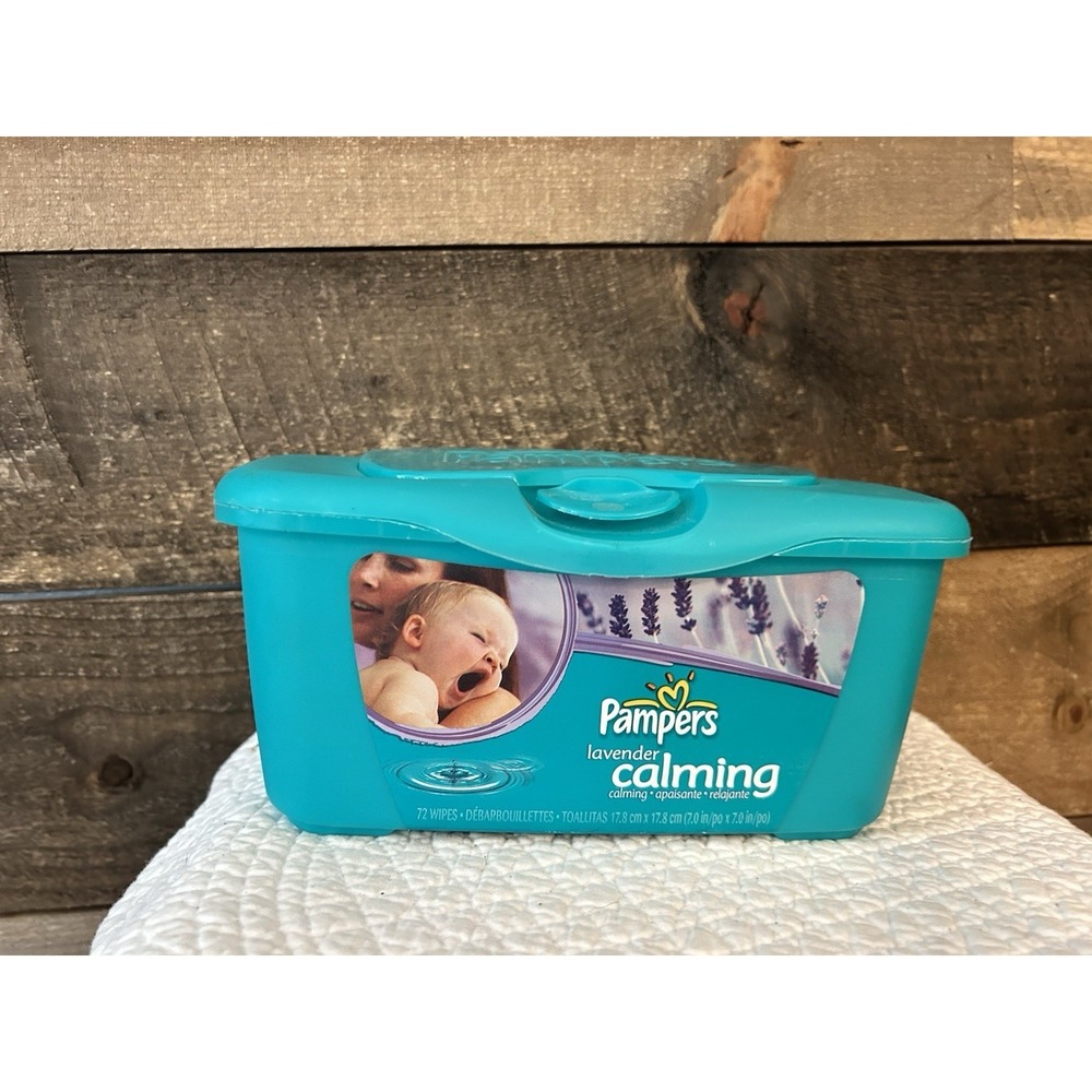 Vintage‎ Pampers Baby Wipes Dispenser Empty Pop Up Plastic Container